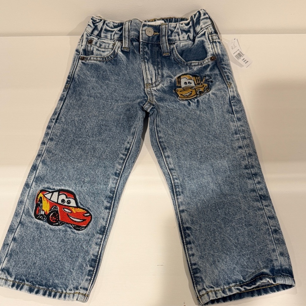 GAP Kids Light Blue Jeans with Car Embroidery